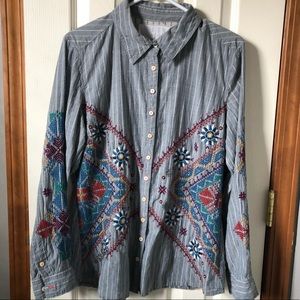 Johnny Was Button Down Shirt